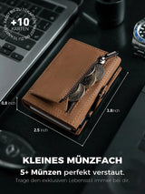 Men's Genuine Leather RFID Wallet With Coin Pocket