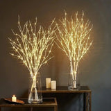 1 PC Battery Operated 20 LED  White Birch Branch Lights