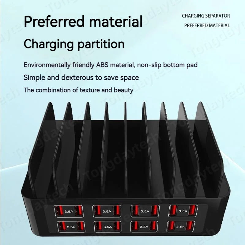 150W Universal Multi 16 Port USB 3.5A Fast Charging Station For Iphone Ipad Samsung Xiaomi Tablet