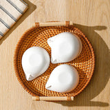 6pcs Japanese Mini Ceramic Decorative Plates For Dipping Sauces