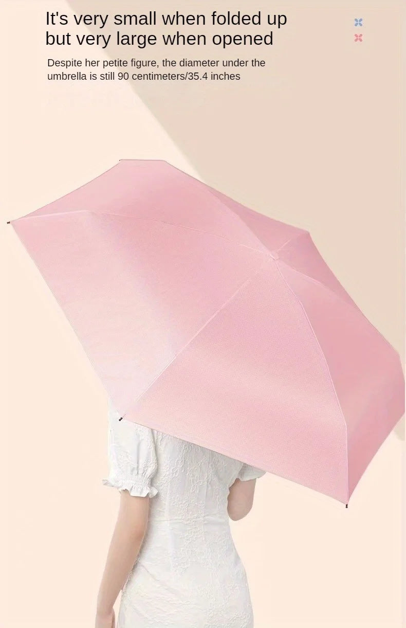 UPF50+ Mini Vinyl Capsule Folding Umbrella