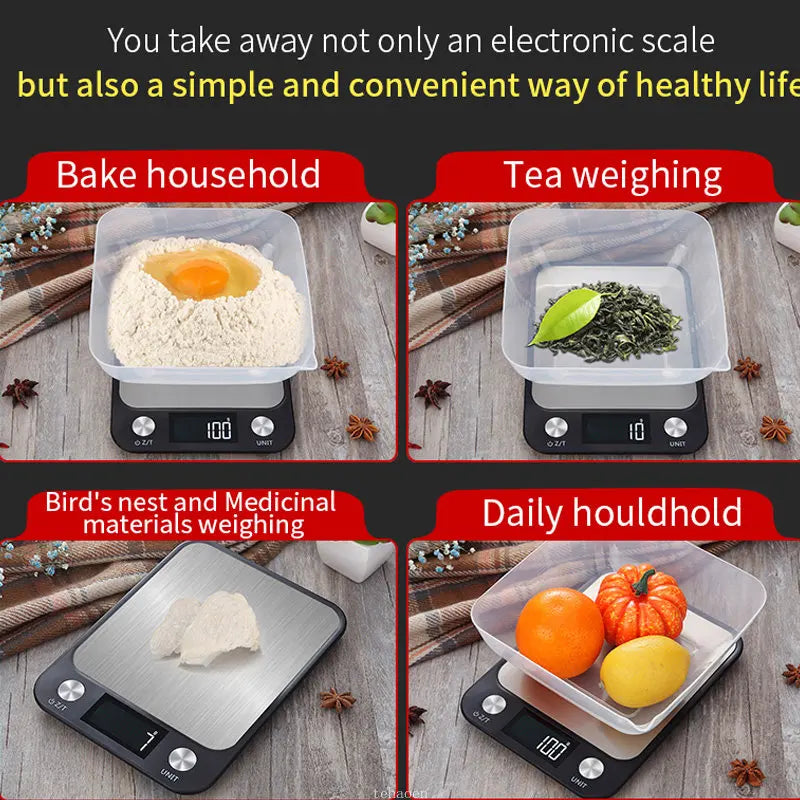 15Kg/1g Electronic Digital Stainless Steel Kitchen Scales