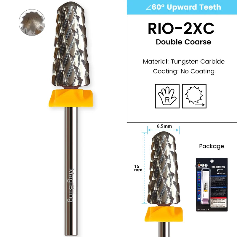 3/32" MagiBling Professional Manicure Nail Drill Bits for Hard Acrylic Gel