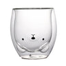 JUSTINLAU Creative Glass Double Wall Insulated Animal Mug