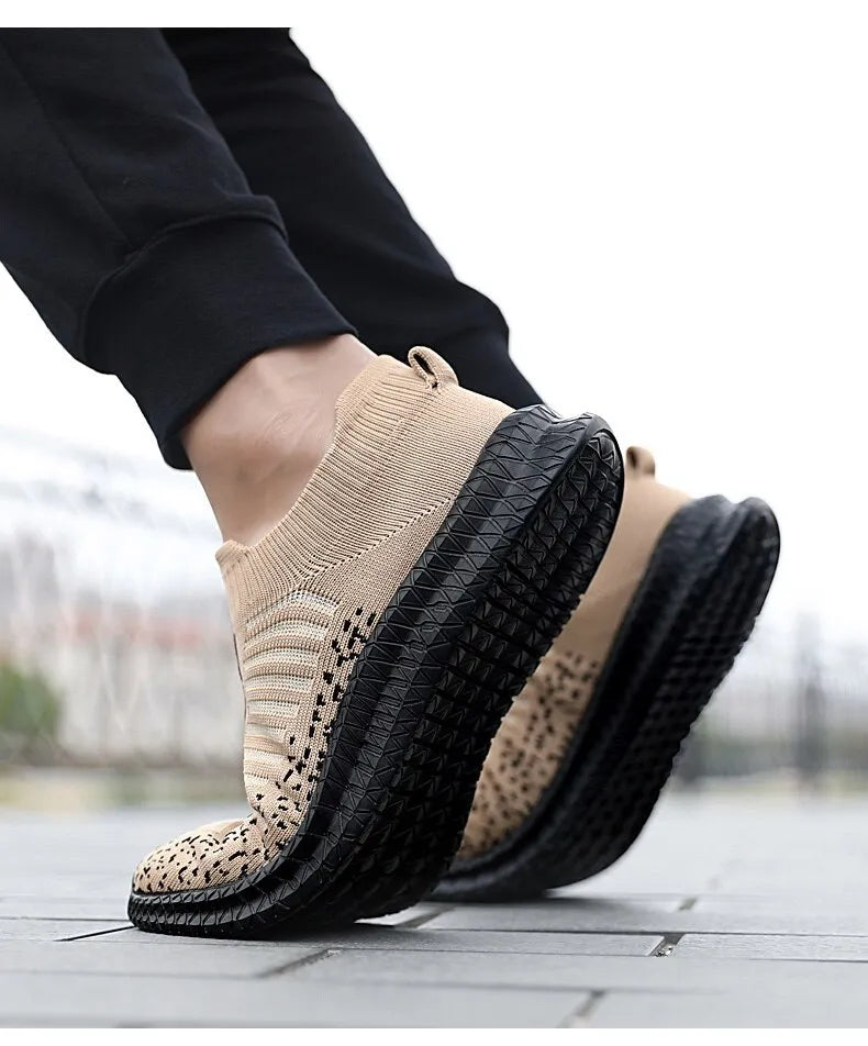 Men's Breathable Slip On Walking Sneakers.