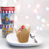100pcs Oilproof Tulip Muffin Cupcake Liners