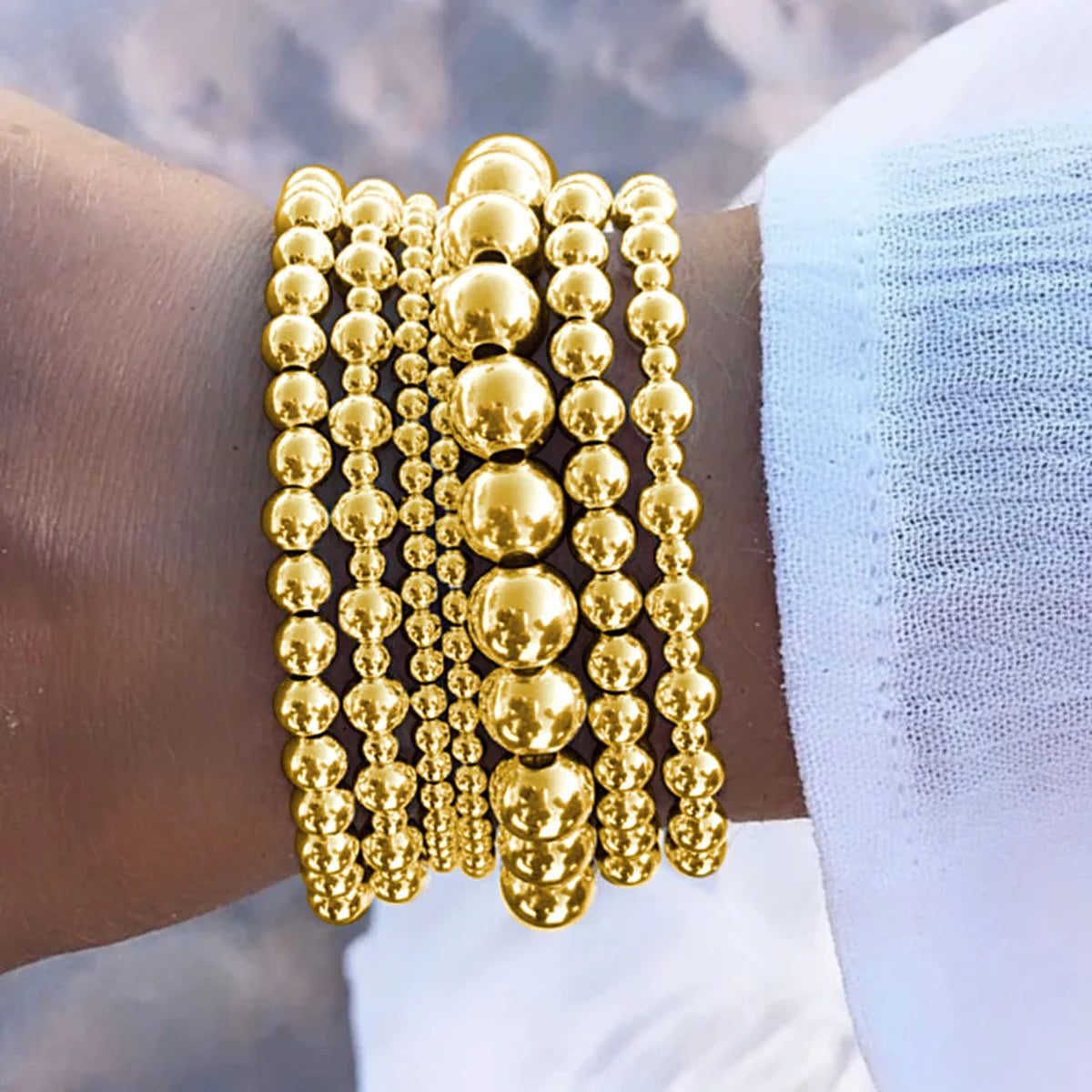 Bohemia Minimalist Faux Pearl Elastic Bracelet