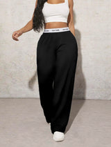 High Waisted Tummy Control Wide Leg Sweatpants