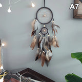 Hand-woven Dreamcatcher With Artificial Feathers And Crystals