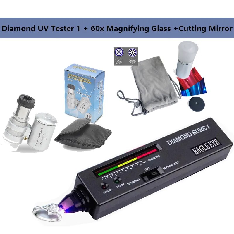 SHOTTOR High Accuracy, UV Light Indicator, LED Diamond Tester Pen.