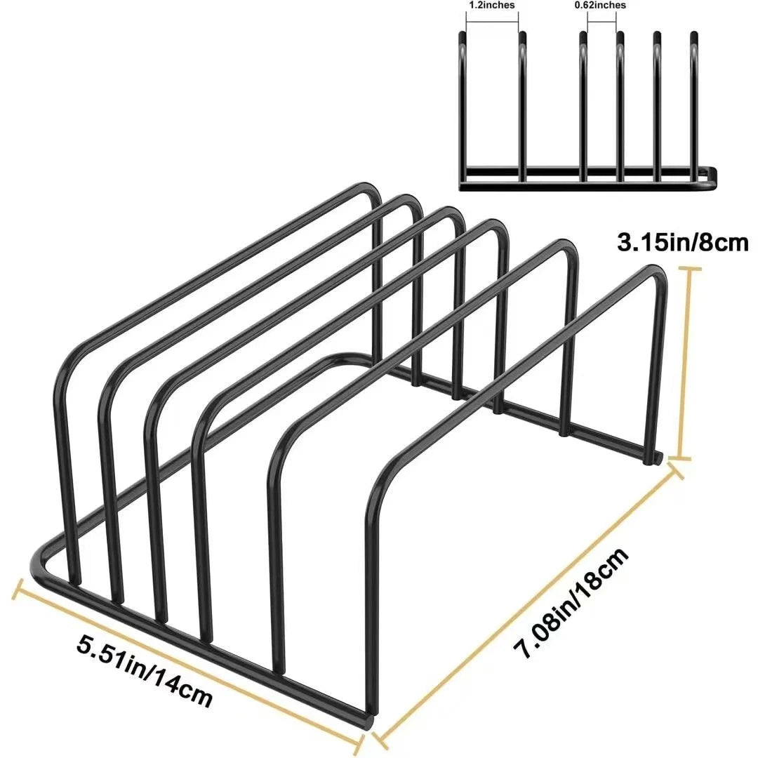 5-Tier  Carbon Steel Kitchen Cutting Board Or Pot Lid Rack
