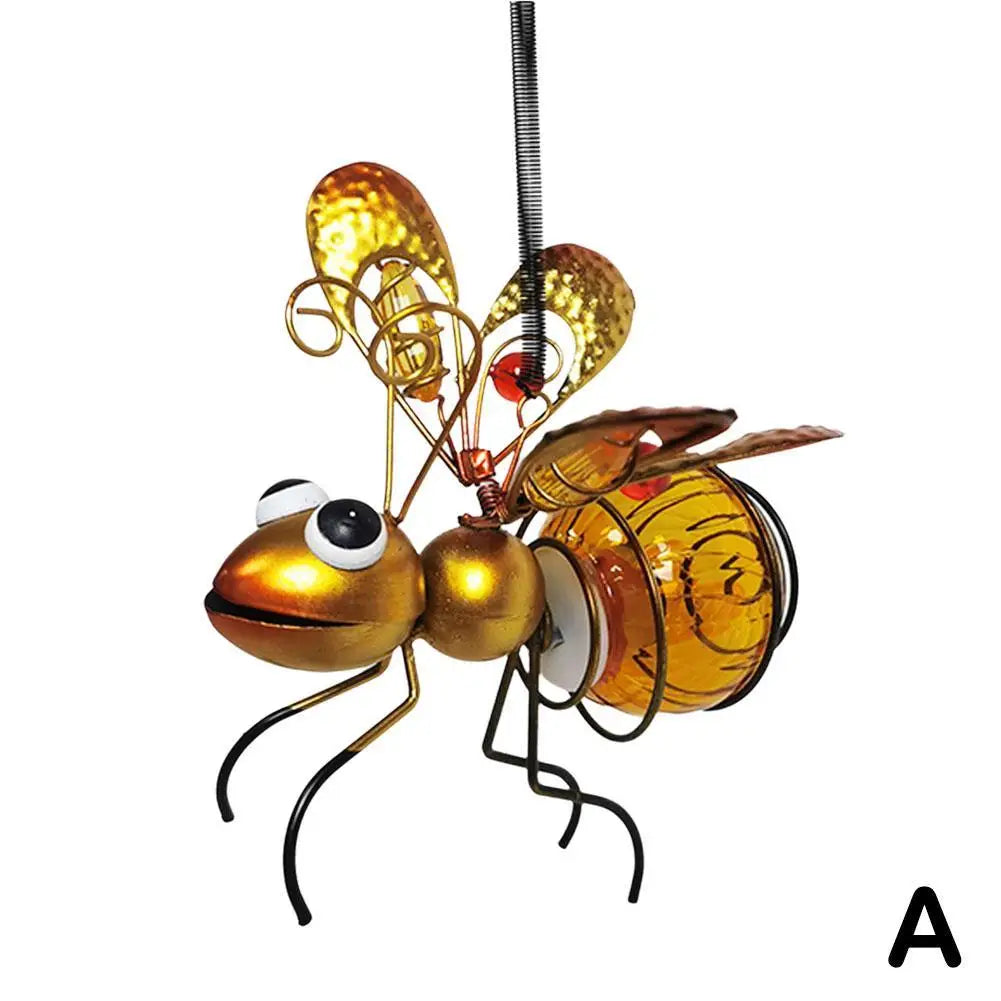 Solar LED Iron  Waterproof Hanging  Insect Tree Ornament