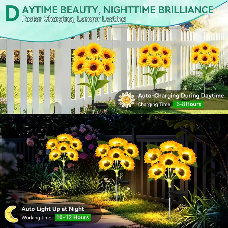 Solar Garden Sunflower Lights