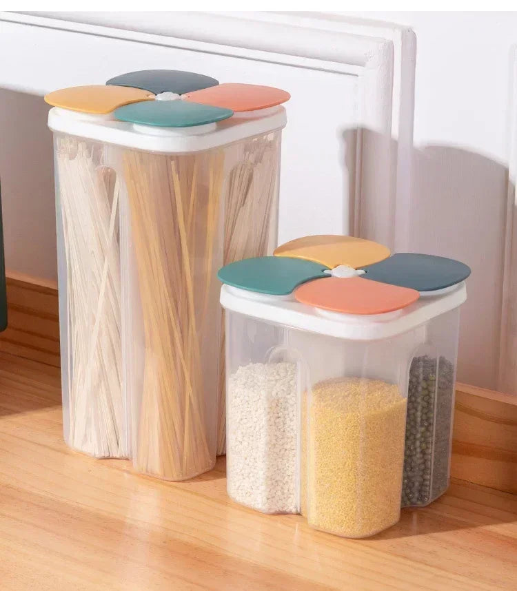 4 Grids Sealed Plastic Storage Container
