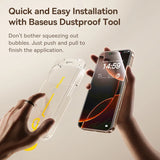 Baseus Full-View 0.3mm Tempered Glass Screen Protector For iPhone 13 14 15 16 17 Pro Max And iPhone 17 Air