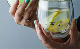 JUSTINLAU Creative Glass Double Wall Insulated Animal Mug