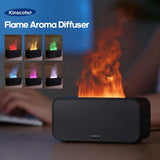 LED Simulation Flame Aroma Diffuser Mini Air Humidifier Machine With Timer