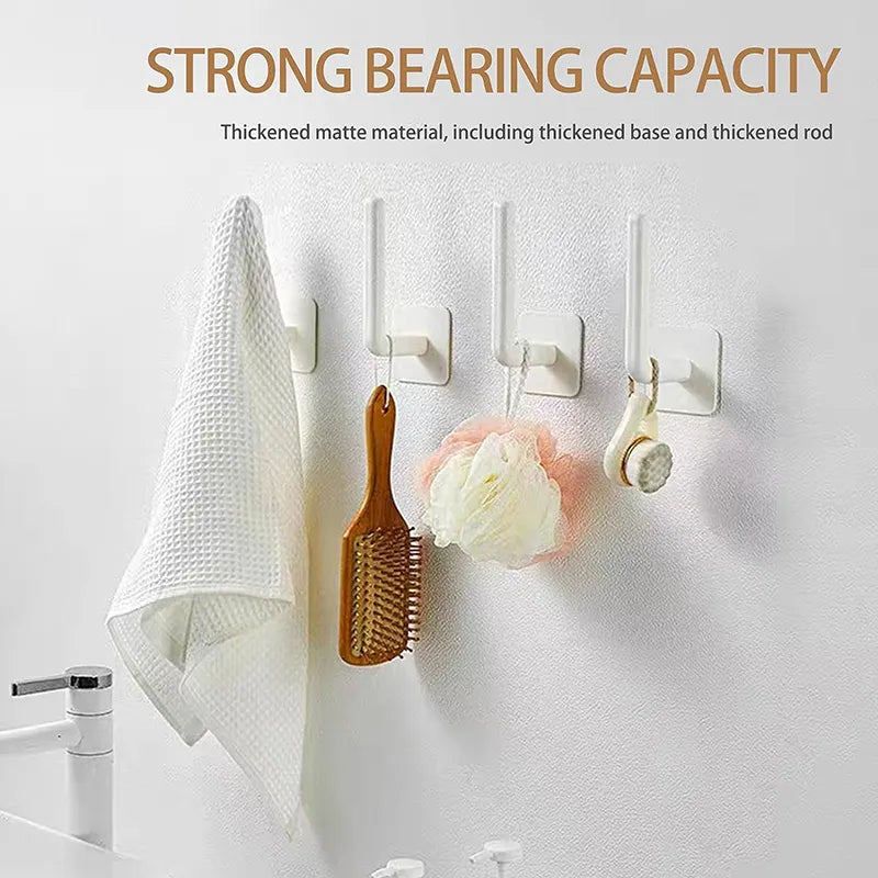 Adhesive Hooks for Organizing Door Closets OR Bathroom Accessories.
