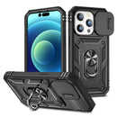 Design Case For iPhone 14 Pro Max 13 12 11 Pro XR X 360 Full Body Rugged Protective Slide Camera Stand Protection Ring Cover