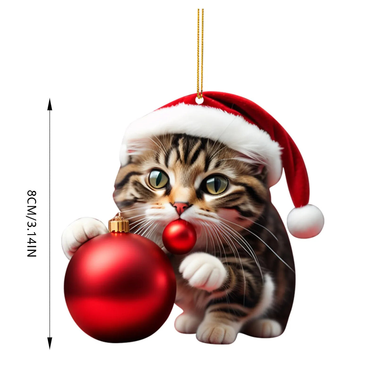 Cute Cat 2023 Christmas Ornaments.