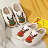 Women Or Men's Plush, Non-Slip Christmas Slippers.