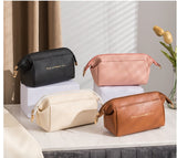 Travel Organizer Leather Bag With Storage Pouch.