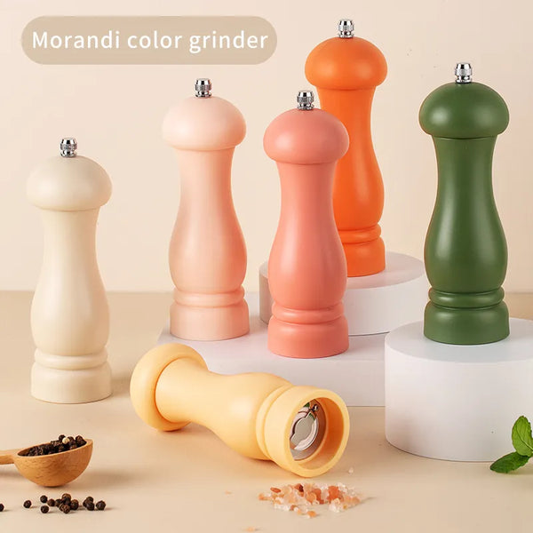 6 Colors Of Refillable Salt, Pepper, Spice Or Herb Grinder.