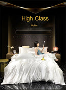 Satin High-end Blending Natural Mulberry Silky Duvet Cover Bedding Sets.