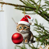 Cute Cat 2023 Christmas Ornaments.