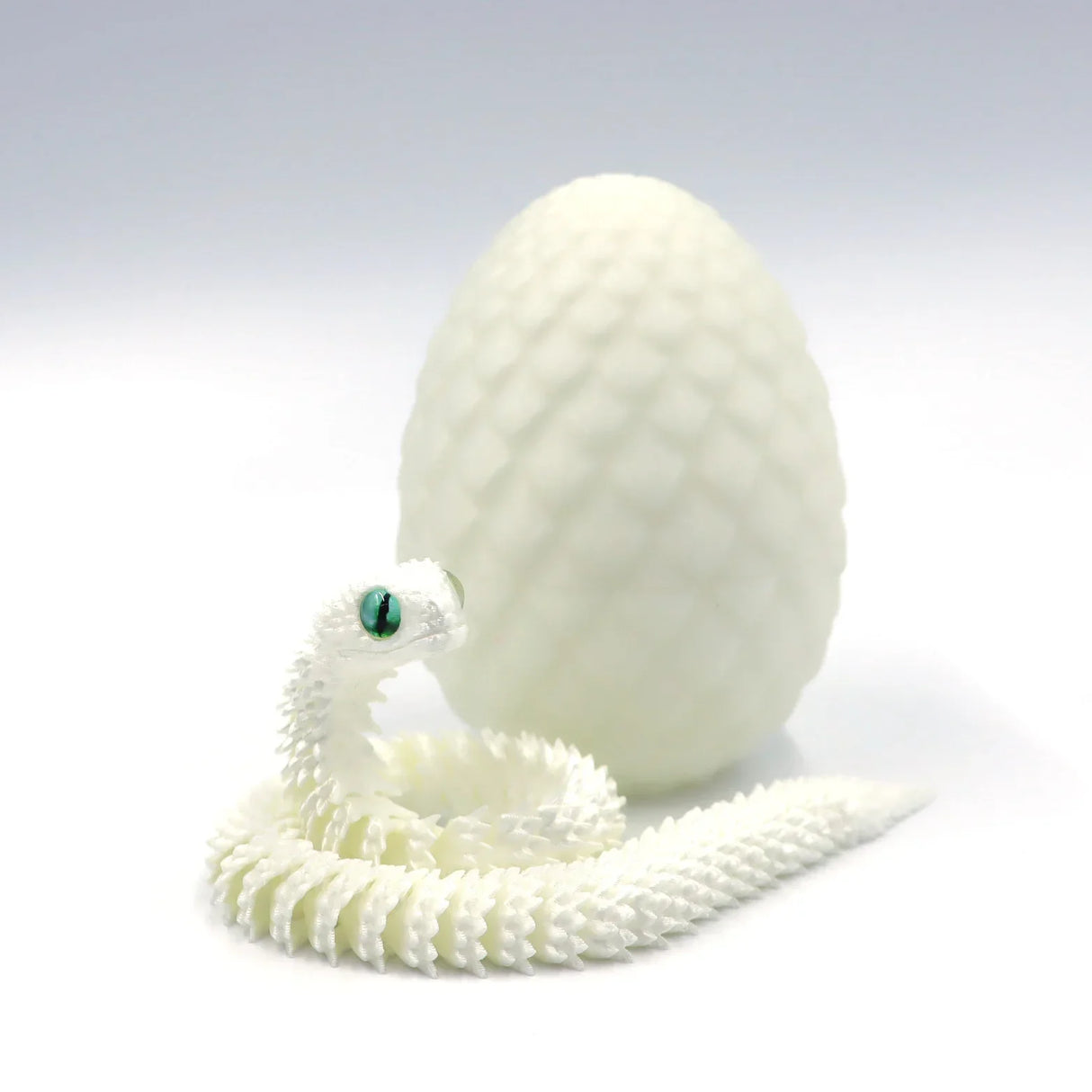 3D Printing Moveable Rotating Action Figure Snake Egg For Stress Relief