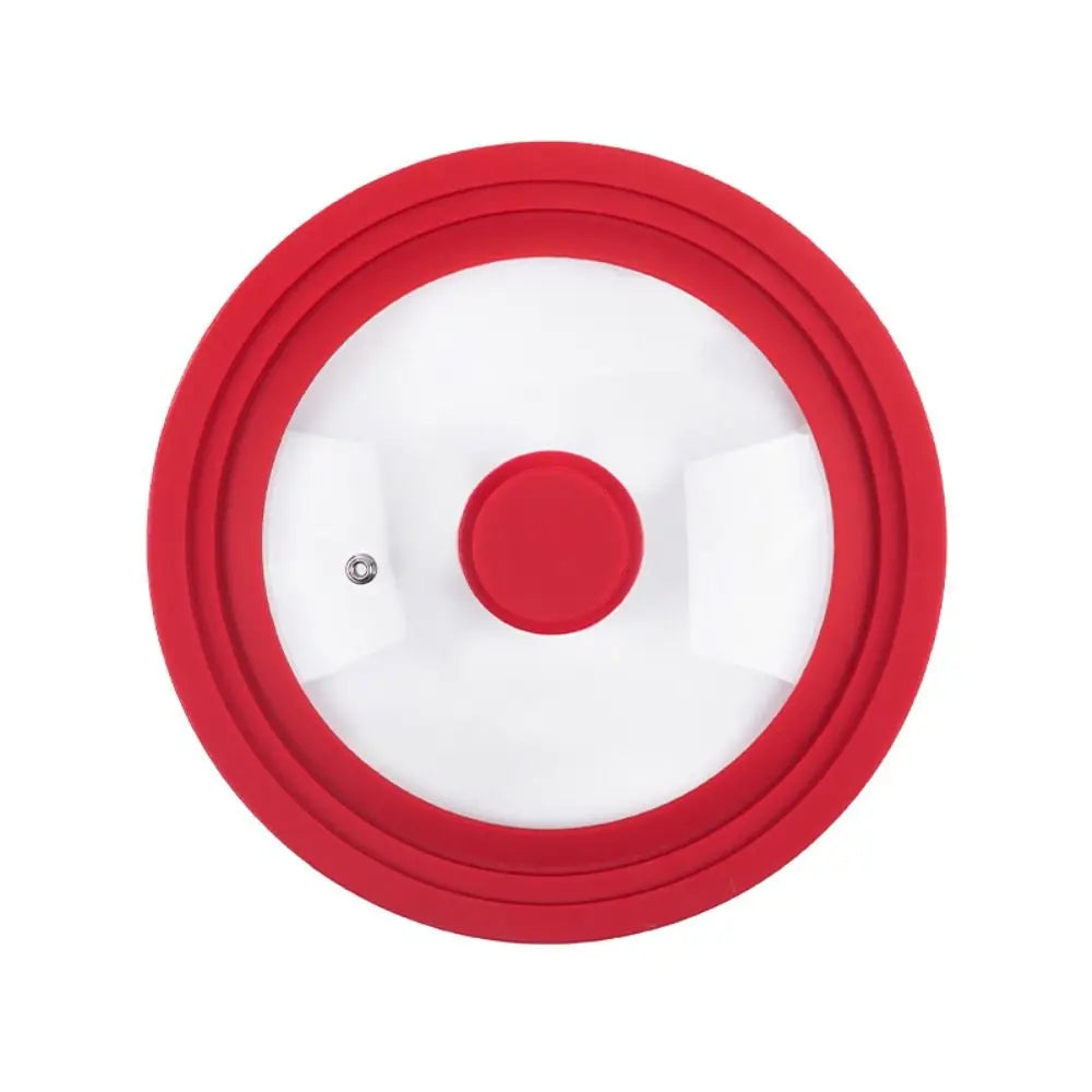 Universal Round Tempered Glass Lid With Silicone Rim