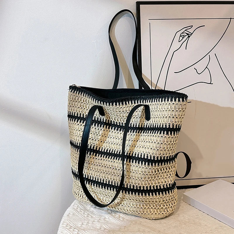 Women's Classic Straw Woven Beach Bag