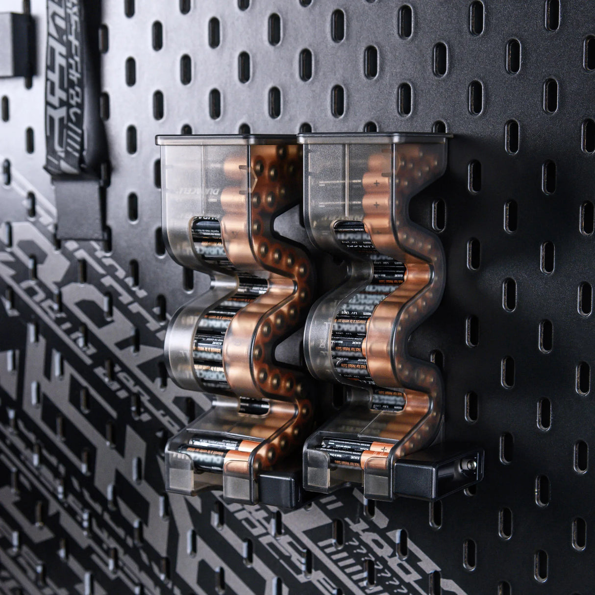 Battery Ladder Dispenser For 35 AAA Or 27 AA With Tester