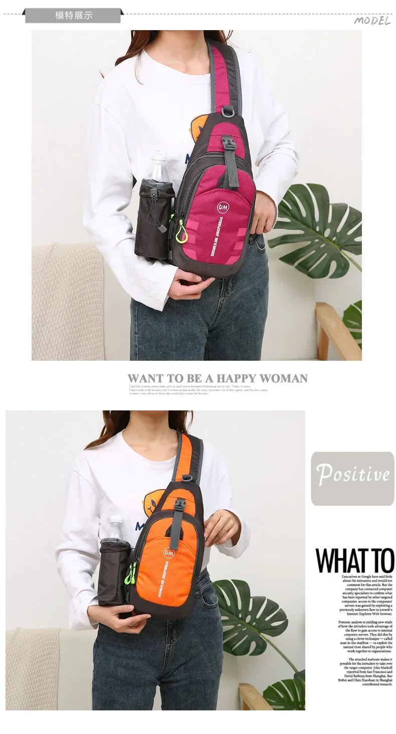 Fashion Men Women Handbag Sport Belt Waist Pack Pouch Shoulder Bag Water Bottle Holder Bag for Running Jogging Hiking