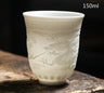 Chinese Three-dimensional White Porcelain Tea Cup