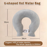 Soft Plush U-shaped Hot Water Bag for Neck