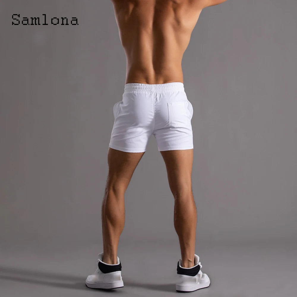 Men's Leisure Shorts With Lace Up And Pockets