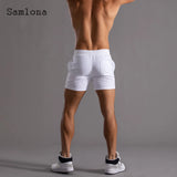 Men's Leisure Shorts With Lace Up And Pockets
