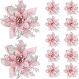 10/5/1pcs 14.5cm Glitter Christmas Tree Or Gift Wrap Decoration.