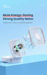 500mAh USB Rechargeable Handheld Portable Fan with Mirror