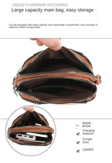 Single Shoulder Leather Crossbody Bag