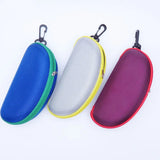 KLASSNUM Hard Eyeglass Protector Case With Zipper And Carabiner Hook