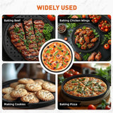 4 Size Nonstick Carbon Steel Pizza Pan with Holes