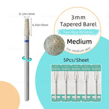 HYTOOS 5Pcs/Set Diamond Nail Drill Bits To Clean Cuticles And Nails