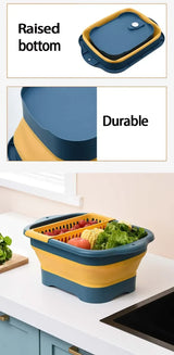 Silicone Foldable Strainer For Fruit Or Vegetables With Strainer