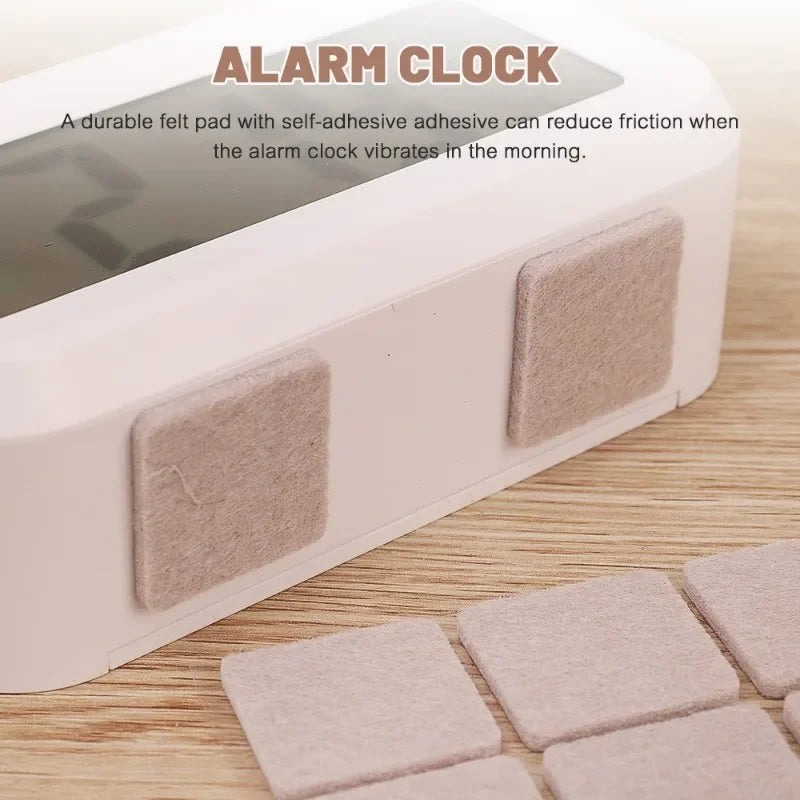 18/180Pcs  Round/Square Felt Adhesive Non-Slip Furniture Pads