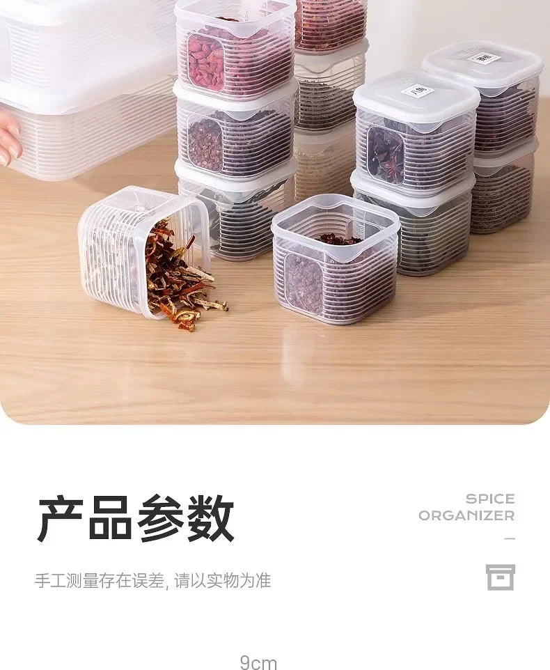 6 Grids Refrigerator Food Storage Box with Lids