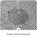 Kitinjoy Chenille Non-slip Washable Quick Drying Bath Mat