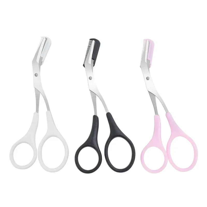 Stainless Steel Eyebrow Scissors with Comb