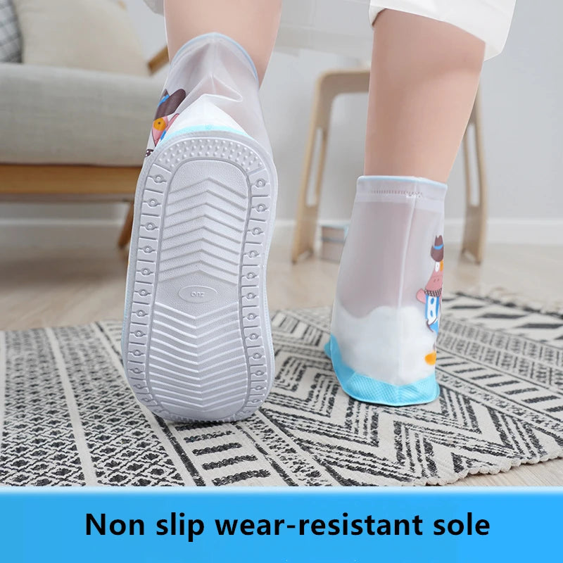 Children's Non-Slip Overshoes Galoshes  With Zipper